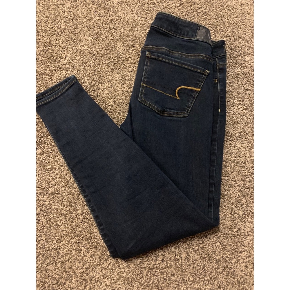 Dark wash Jeggings.